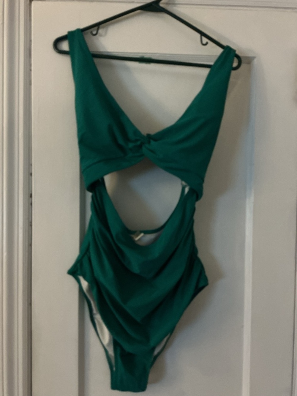 Emerald Green Cutout One-Piece Maternity Swimsuit